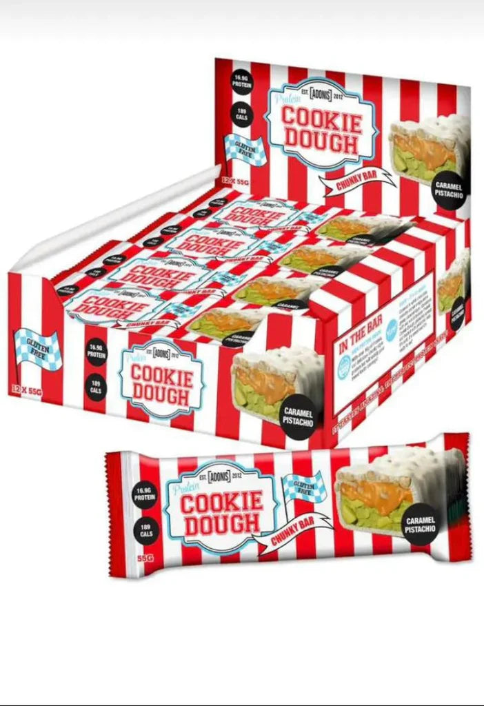 ADONIS Protein Bar, 12 Bars per box – Caramel Pistachio