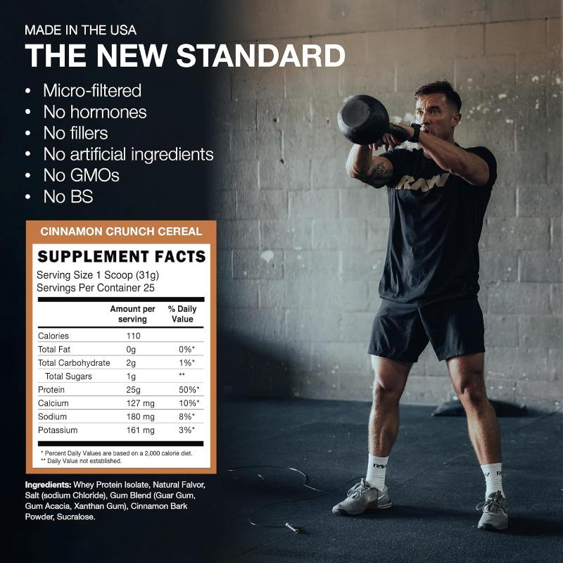 RAW CBUM ITHOLATE (Isolate Whey) PROTEIN 775gm - CINNAMON CEREAL