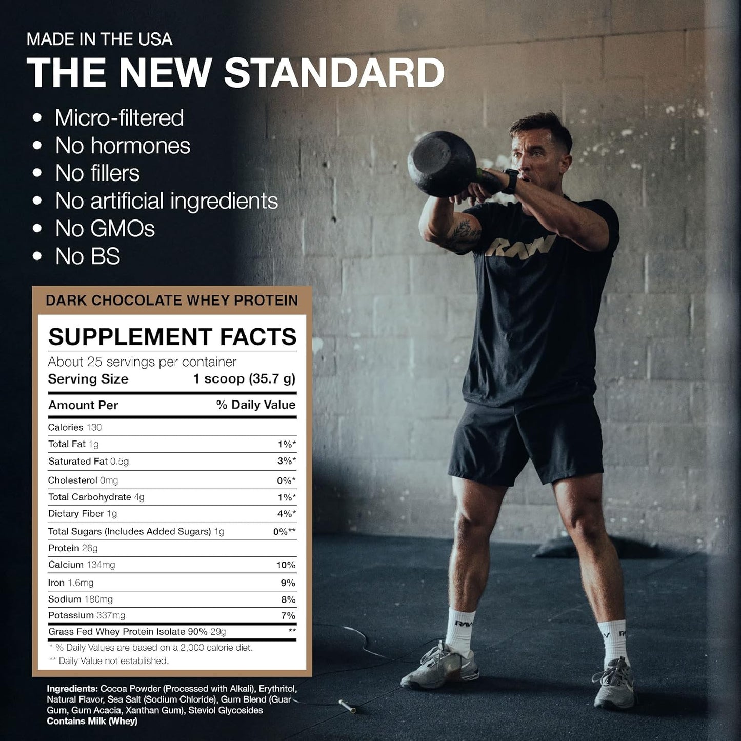 RAW ISOLATE Whey Protein 1.97lb - Dark Chocolate