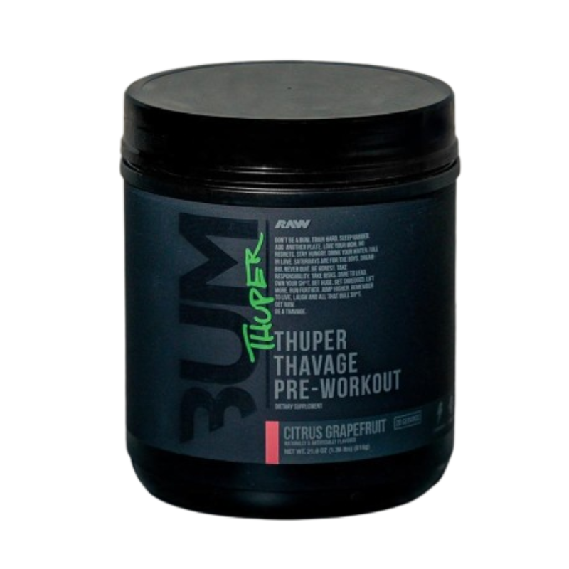 RAW CBUM THUPER THAVAGE (Super Savage) Pre-Workout 630gm - Grape Fruits