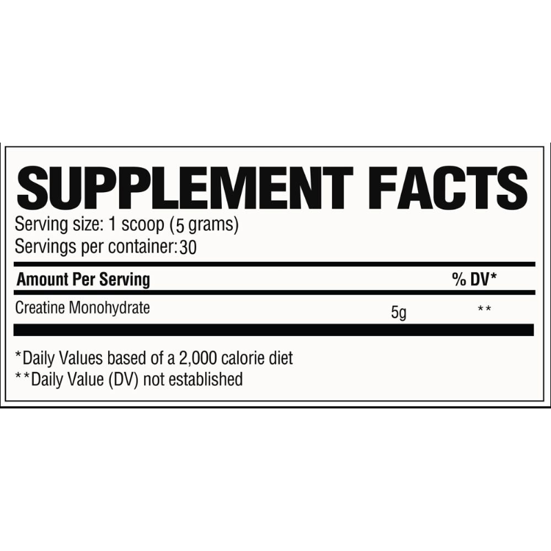RAW Creatine Monohydrate 250gm - unflavored