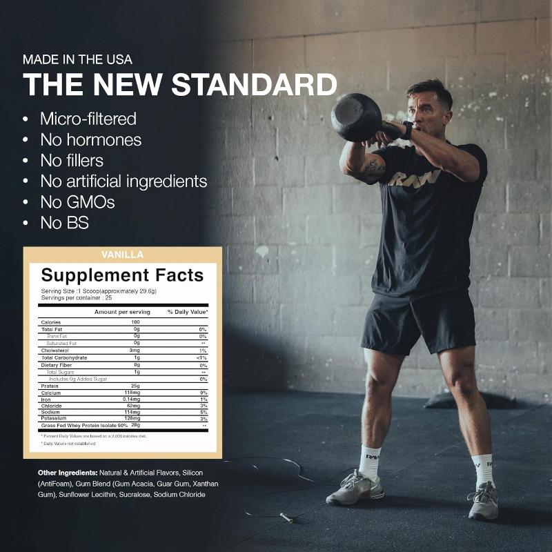 RAW ISOLATE Whey Protein 1.97LB - Vanilla Shake
