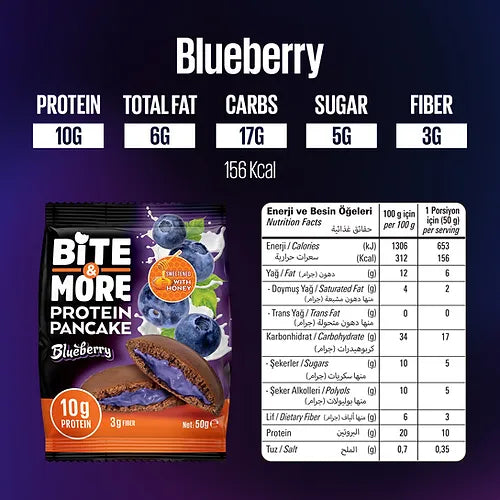 Protein Pancakes, 12 pcs per box - Blueberry