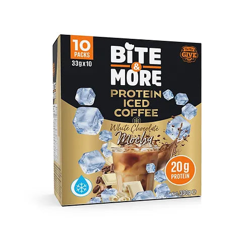 Mocha Iced coffee Protein, 10 sachets per box - White Chocolate