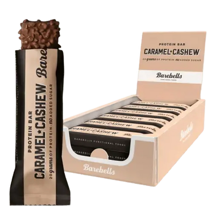 Barebells Caramel Cashew Protein Bar – 12-Pack (55g Each) 660g- High-Protein, Low-Sugar Snack