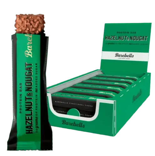 Barebells Hazelnut & Nougat Protein Bar – 12-Pack (55g Each) 660g- High-Protein, Low-Sugar Snack
