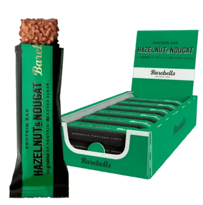 Barebells Hazelnut & Nougat Protein Bar – 12-Pack (55g Each) 660g- High-Protein, Low-Sugar Snack