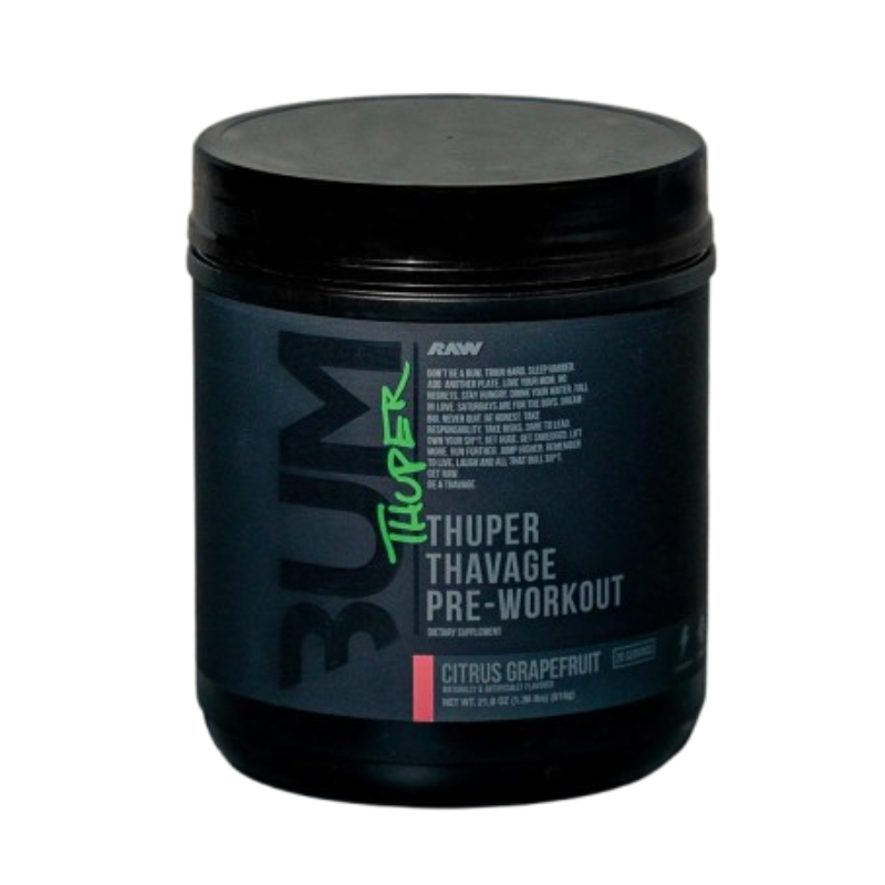 RAW BUM THUPER THAVAGE PRE WORK OUT GRP FRT 630GM